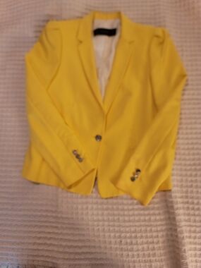 Zara Yellow Womens Tailored Blazer Jacket